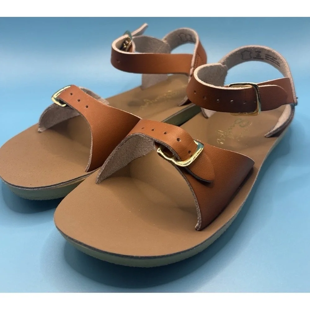 NEW SUN-SAN SALT WATER SANDALS TAN BROWN  TODDLER SIZE 13